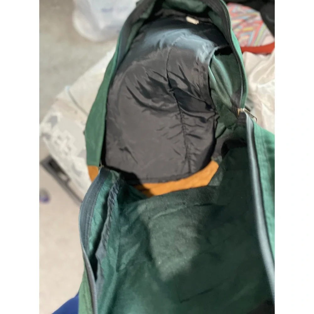 JanSport Right Pack Backpack Hunter Green Suede Leather Bottom Canvas Mens Bag